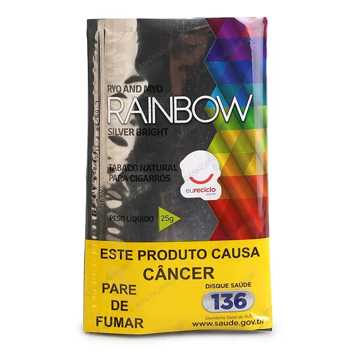 Tabaco/Fumo para Cigarro Rainbow Silver Bright - Pacote 25g